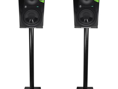 Pair Mackie MR524 5” 50 Watt Powered Active Studio Monitor Speakers+37  Stands Online