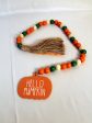 Wooden Bead Autumn Fall Pumpkin Garland with Tassel Online