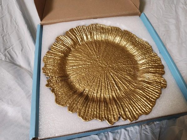 13  Gold Charger Plates Online now