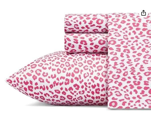 Full Size Sheet Set, Pink Leopard Print Online