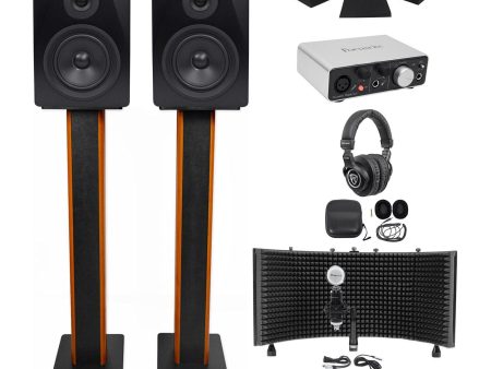 Focusrite Package w Interface+Studio Monitors+Recording Mic+Headphones+Shield Online Hot Sale