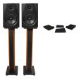 2) Rockville DPM6B Dual 6.5  420 Watt Active Studio Monitors+36  Stands+Pads For Discount