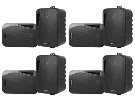 (8) Rockville HP4S Black 4  Outdoor Indoor Home Theater Patio Swive Speakers Sale