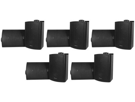 10 Rockville HP5S Black 5.25  Outdoor Indoor Home Theater Patio Swivel Speakers For Sale