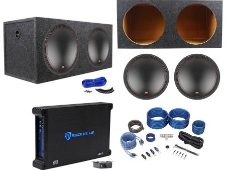 (2) MTX 5515-22 15  1600w Car Subwoofers+Sealed Sub Box+Mono Amplifier+Amp Kit Online