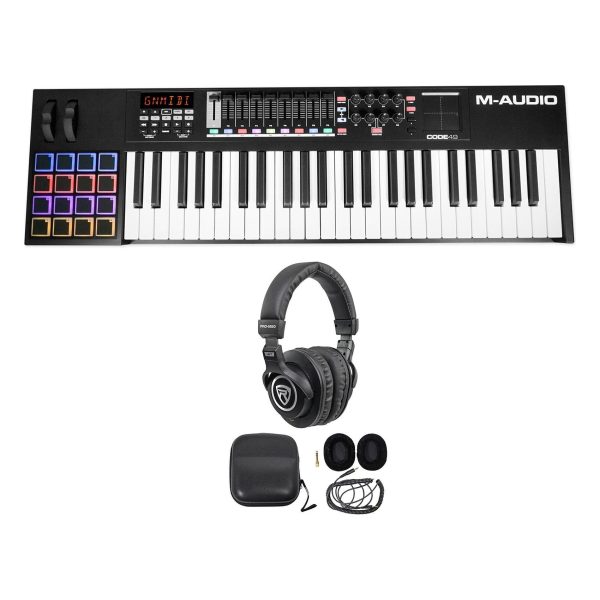 M-Audio Code 49 49-Key USB MIDI Keyboard Controller w  X Y Pad CODE49+Headphones Sale