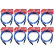 8 Rockville RCXMB6-BL Blue 6  Male REAN XLR to 1 4   TRS Balanced Cables Online