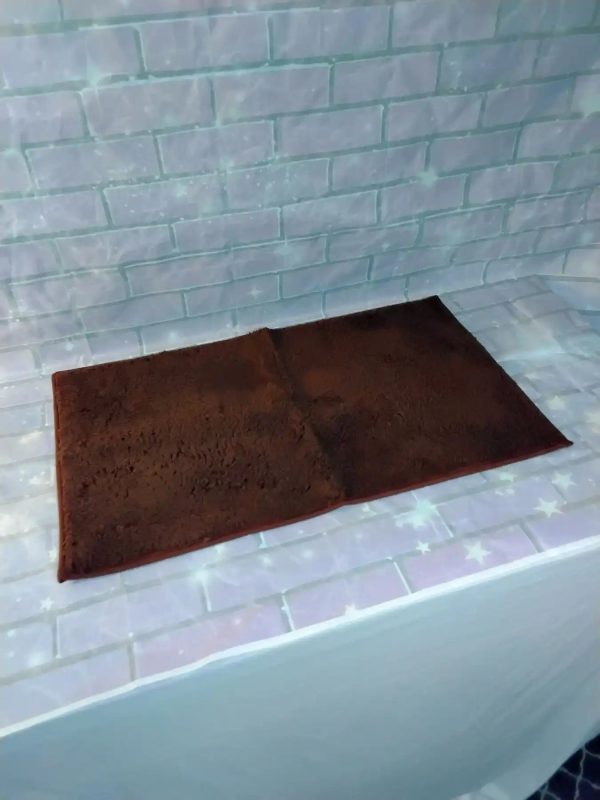 18”x30” Plush Bath Mat, Brown Discount