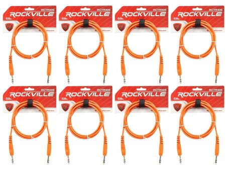 8 Rockville RCTR106O Orange 6  1 4   TRS to 1 4   TRS  Cable 100% Copper Online