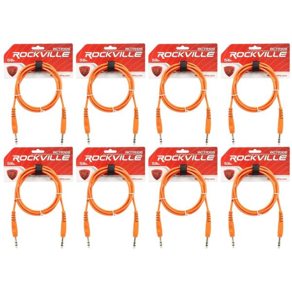 8 Rockville RCTR106O Orange 6  1 4   TRS to 1 4   TRS  Cable 100% Copper Online