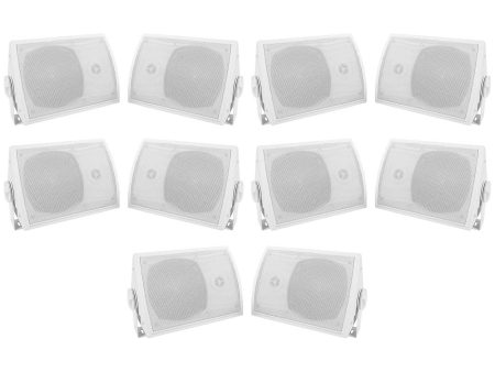 10 Rockville HP5S 5.25  Outdoor Indoor Home Theater Patio Speakers+Swivel Mounts Sale