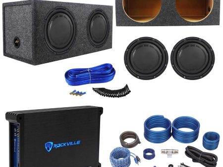 (2) Polk Audio DB1242SVC 12” 2220w Subwoofers+Sealed Box+Mono Amplifier+Amp Kit Online Hot Sale