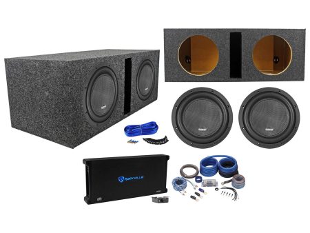 (2) American Bass XR-10D2 2000w 10  Competition Subwoofers+Vented Box+Amplifier For Cheap