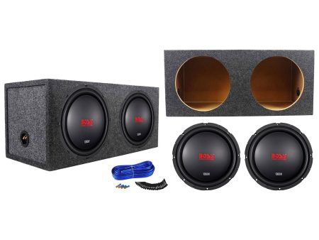 (2) Boss Audio CXX104DVC 10  2000 Watt Car Subwoofers+Sealed Sub Box Enclosure Hot on Sale