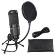 Audio Technica AT2020USB+ PLUS USB Podcast Recording Microphone Mic+Pop filter Sale