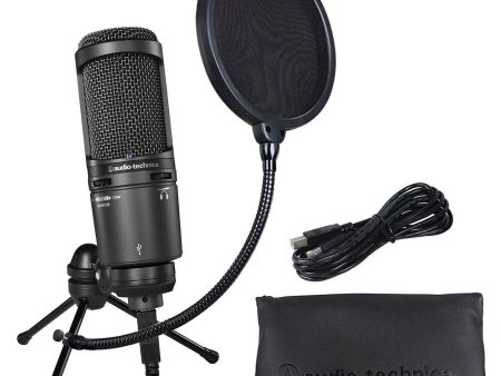 Audio Technica AT2020USB+ PLUS USB Podcast Recording Microphone Mic+Pop filter Sale