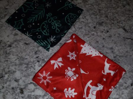 Christmas Holiday Themed Dog Bandanas, 2 pack Sale