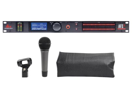 DBX AFS2 Dual Channel Feedback Suppression Processor+Audio Technica Microphone Fashion