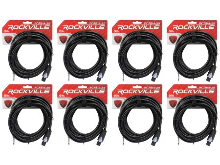 8 Rockville RCTS1425 25  14 AWG 1 4  TS to Speakon Pro Speaker Cable 100% Copper Online