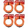 4 Rockville RCXFB25O Orange 25  Female REAN XLR to 1 4   TRS Balanced Cables OFC Hot on Sale