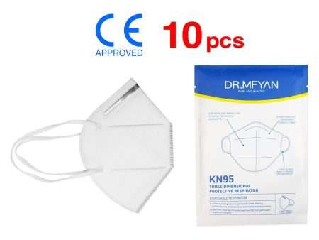 (10) KN95 Respirator Face Mask - Individually Wrapped, 5 Layer, PM2.5 For Discount