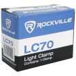 32) Rockville LC70 Heavy Duty C Clamps Mount Light Up to 70 LBS, Adjustable Knob Online Hot Sale