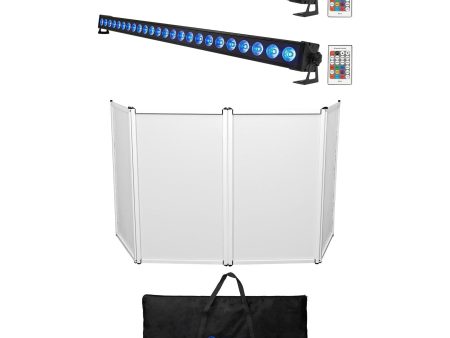 Rockville RFAAW DJ Event Facade Booth+Bag+Scrim+(2) Rechargeable Light Strips Online Hot Sale