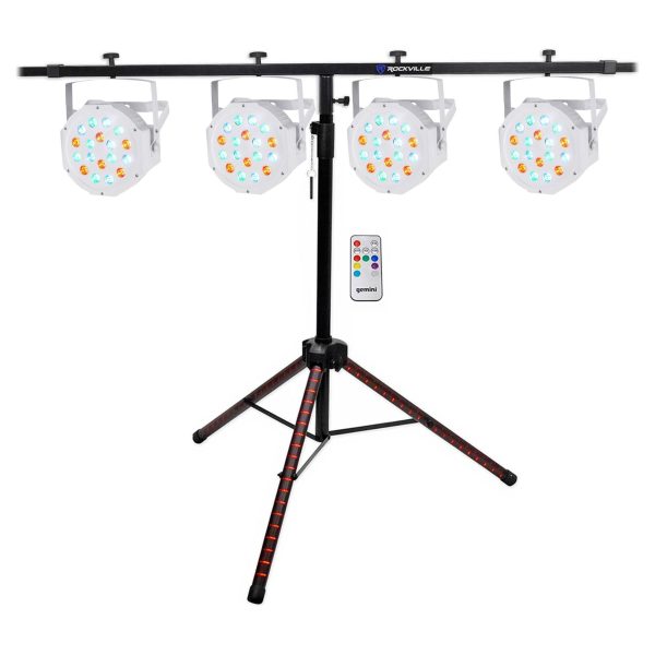 American DJ Tripod Lighting Light Bar Stand wLED s+Remote+4) Par Can Wash Lights Online Hot Sale