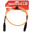 4 Rockville RCXFM3P-O Orange 3  Female to Male REAN XLR Mic Cable 100% Copper Discount