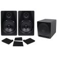 (2) Rockville APM8B 8  Powered Studio Monitors+Active 10  Subwoofer+Foam Pads Online Hot Sale