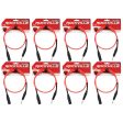 8 Rockville RCXMB3-R Red 3  Male REAN XLR to 1 4   TRS Balanced Cables Sale