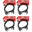 4 Rockville RCDR10B 10  Dual Mono RCA to RCA Patch Cable 100% Copper For Cheap