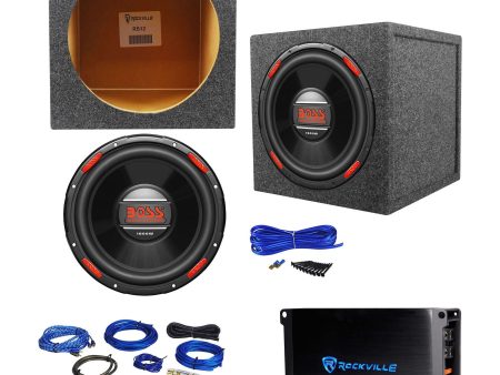 Boss Audio AR120DVC 12  1600w DVC Subwoofer+Sealed Box+Mono Amplifier+Amp Kit For Cheap