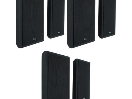 6 Rockville RockSlim Black Home Theater 5.25  240w Easy Wall Mount Slim Speakers Online