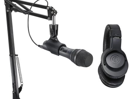 Audio Technica AT2005USBPK Podcast Podcasting Kit w  Microphone+Headphones+Boom Hot on Sale