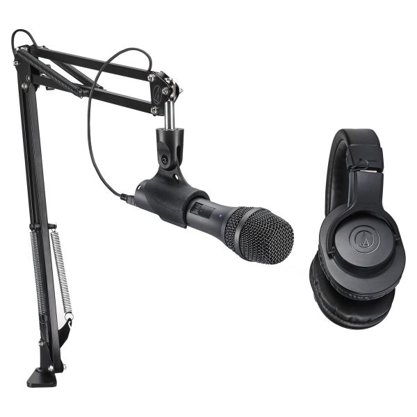 Audio Technica AT2005USBPK Podcast Podcasting Kit w  Microphone+Headphones+Boom Hot on Sale