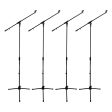 (4) Rockville RVMIC1 Dual Boom Microphone Stands w  Tripod Base For Discount