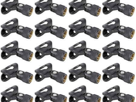 20 Rockville Universal Microphone Clip Clips For Wired Mic Such as SM57 SM58 Etc Hot on Sale