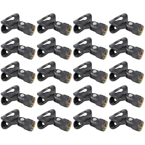 20 Rockville Universal Microphone Clip Clips For Wired Mic Such as SM57 SM58 Etc Hot on Sale