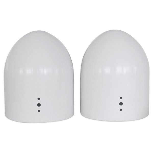 Pair Rockville MAC80W 7.7” White Aluminum Wakeboard Tower Speaker Pods
 and Covers Sale