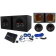 (2) JVC CS-G1210 12  2400W Subs+Vented Box+RXD-M2 3000W Mono Amplifier+Amp Kit Online Hot Sale