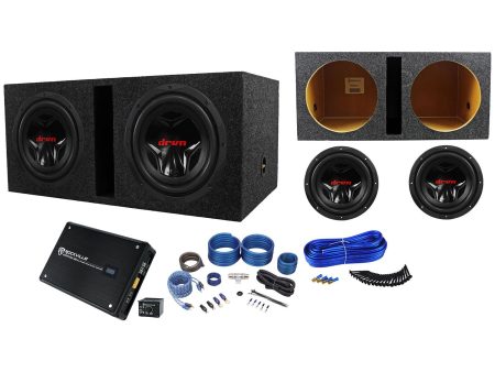 (2) JVC CS-G1210 12  2400W Subs+Vented Box+RXD-M2 3000W Mono Amplifier+Amp Kit Online Hot Sale