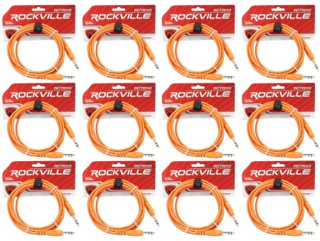 12 Rockville RCTR110O Orange 10  1 4   TRS to 1 4   TRS  Cable 100% Copper Online