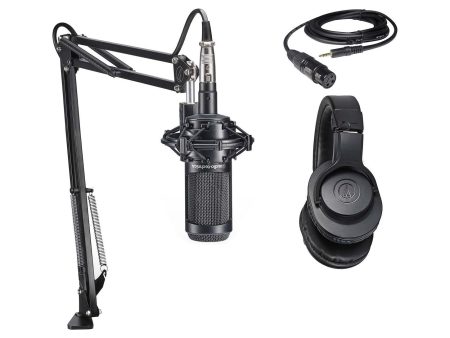 Audio Technica 1-Person PC Podcast Podcasting Kit w  2035 Mic+Headphones+Boom Online Hot Sale