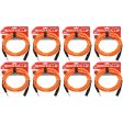 8 Rockville RCXMB20-O Orange 20  Male REAN XLR to 1 4   TRS Balanced Cables Online now