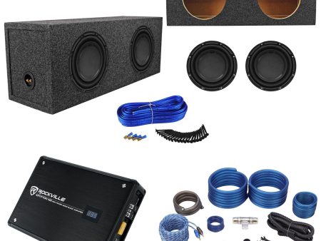 (2) Polk Audio DB1042DVC 10” 2100w Subwoofers+Sealed Box+Mono Amplifier+Amp Kit For Discount