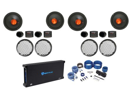 (2) Memphis Audio MJP6C MOJO 6.5  Competition Component Speakers+4-Channel Amp Sale