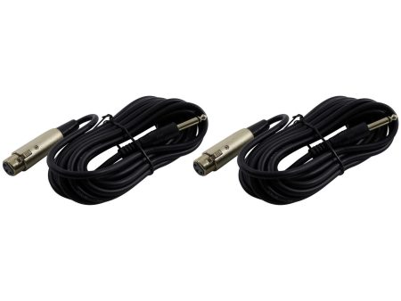 (2) Peavey PV 15  XLR TO 1 4  Mic Cables - 100 % Copper Top Quality For Sale