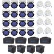 (16) Chauvet SlimPAR 64 RGBA DMX LED Wash Lights+(8) Free RGB Par Can Lights Supply