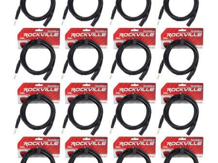 16 Rockville RCXMB10-B Black 10  Male REAN XLR to 1 4   TRS Balanced Cables Online